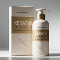 Shampooing à la kératine anti-pelliculaire pour la repousse des cheveux, formule douce, usage quotidien, sans sulfate, mousse riche, pour usage en salon, vente directe fabricant
