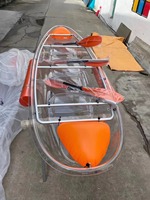 Canoë-kayak moderne en polycarbonate transparent pour la pêche en mer et le bateau de plaisance à la dérive