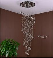 Moderne De Luxe Unique K9 Long Grand Spirale Lustre En Cristal Pendentif Plafonnier Suspension Lampe Goutte De Pluie Led Lustre En Cristal