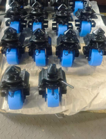 Roues de conteneur industrielle en nylon MC de 6 pouces avec verrouillage en queue d'aronde, roues robustes pour conteneurs maritimes