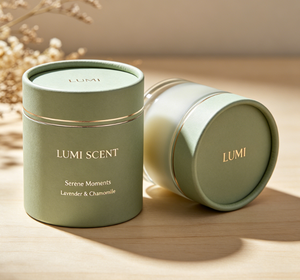 Custom Scented Candle Paper Tube Packaging Luxury Cardboard Box With Gold <b>Foil</b> Logo Recyclable Household Product - Product Image 6