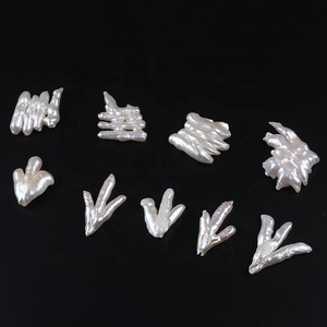 자연산 흰색 발톱 모양 불규칙 닭발 진주 바로크 담수 진주 비즈 - Product Image 2