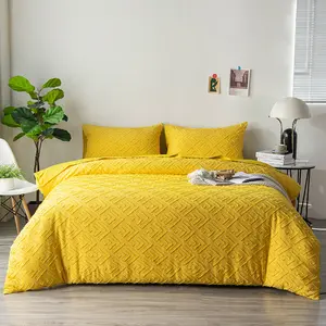 New Design Embroidery Ultra Soft Material Anti-Bacterial Fluffy Pillowcase Duvet Cover Bedding Set