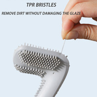 Brosse et support de toilette en Silicone à long manche sans coins morts Flexible nettoyage en profondeur brosse de nettoyage de toilette brosse de toilette de Golf