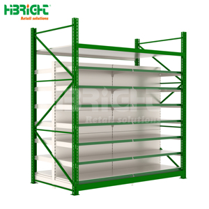 Rayonnages de magasin de détail en métal de taille personnalisée, rayonnages de gondole, rayonnages de stockage d'entrepôt - Product Image 2