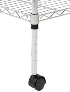 Étagère de rangement multifonctionnelle à 3 niveaux en métal chromé sur roulettes pour salle de bain, à monter soi-même - Product Image 4