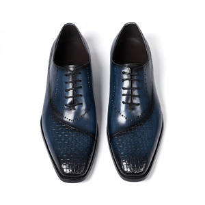 Chaussures Oxford habillées pour hommes en cuir véritable, à bout pointu, à enfiler, imperméables et respirantes, idéales pour le bureau et toutes les saisons – Meilleures ventes - Product Image 1