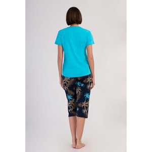 Conjunto de Dos Piezas para Mujer, Estilo Informal, Cuello Redondo, Tejido de Lino y Algodón, Manga Larga, Pantalones Capri, Estampado Ovalado Sólido, Talla XL, para Otoño - Product Image 1