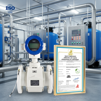 Flow Meter Magnetik Stainless Steel Dn100 Output Pulsa RS485/RS232 Berflens Akurasi Tinggi Berperingkat IP68 untuk Air Laut, Limbah Cair