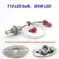 Ampoule LED T10 W5W bicolore, blanc DRL, clignotant ambre pour feux de position latéraux Nissan Qashqai Navara