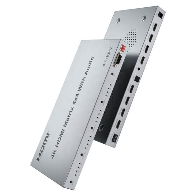 4X4 for Matrix with Audio RS232 Metal 60HZ Switch Supports 4K Audio & Video Accessories EDID Private Mold