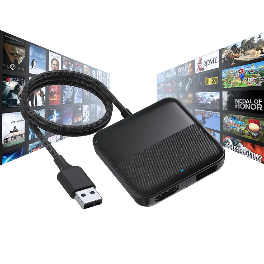 Ottocastมาใหม่CarPlayรถทีวีDongle HDMIอะแดปเตอร์มัลติมีเดียรถทีวีMate TV Stickอะแดปเตอร์สําหรับรถยนต์ที่มีสายCarPlay
