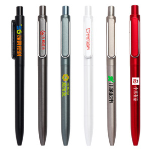 Custom Logo Gel <b>Pen</b> Black Red Gunmetal Gray <b>White</b> Blue Gold Smooth Writing Stainless Steel Bullet Tip Press Closure Quick - Product Image 5
