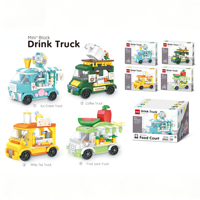 Mini Voiture de Construction en Blocs, Jouet de Collection, Série DIY à Assembler, Petit Modèle de Voiture, Véhicule en Blocs pour Enfants, Cadeau Promotionnel