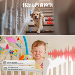 กล้องติดตามเด็กทารก Tuya WiFi Bunny พร้อมจอ LCD ขนาด 4.5 นิ้ว พร้อมระบบตรวจสอบอุณหภูมิและความชื้นสำหรับการดูแลเด็กอ่อน - Product Image 4