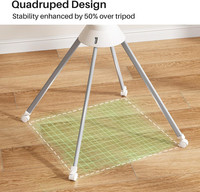 Séchoir à Linge Rotatif Pliant Quadrupode Gain de Place pour Intérieur Extérieur avec Roues
