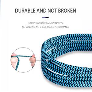 Bền thu nhỏ bện đa chức năng thiếc-mạ Đồng USB Micro-USB Cáp dữ liệu sạc nhanh 2A/3A cho điện thoại thông minh máy tính bảng - Product Image 3