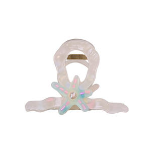 Pinza de Pelo Zi con Diseño de Estrella de Mar y Concha de Resina de 8 cm para Mujer, Accesorio de Pelo Bonito para Uso Diario - Product Image 1