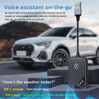 Adaptador de Coche de Cableado a Inalámbrico para Interfaz USB-A/Tipo-C, Múltiples Software de Terceros Disponible, Conexión y Uso para Android Auto
