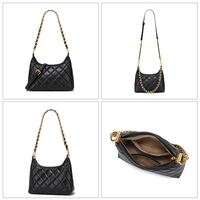 Sacs à main en cuir véritable pour femmes de luxe, chaîne dorée gaufrée, sacs à bandoulière décontractés pour femmes, sacs à bandoulière tendance pour femmes