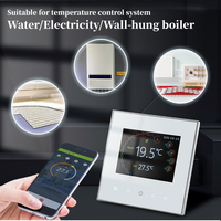 Termostato inteligente WiFi con pantalla táctil LCD Nest Compatible Programable HVAC Android Apple IOS Aplicación de calentamiento de agua para el hogar