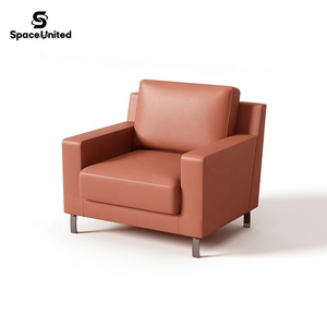 Sofá Comercial Moderno <span class=keywords><strong>de</strong></span> 3 Plazas SpaceUnited, Tapizado en Cuero, Sofá para Recepción o Sala <span class=keywords><strong>de</strong></span> Espera <span class=keywords><strong>con</strong></span> Patas Negras para Oficina o Vestíbulo - Product Image 5