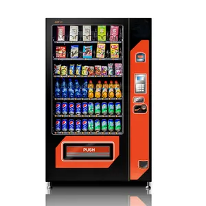 24-hours business self-service vender best soda maker snacks and drinks combo soda fountain machine smart coffee vending machine