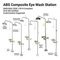 Station de lavage oculaire simple haut de gamme, compacte et résistante à la corrosion pour le rinçage oculaire d'urgence en milieu industriel.