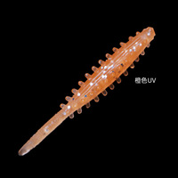 37mm 0.2g 10 pièces par sac Tpr têtard en plastique appât souple Uv lumineux appâts artificiels queue hélicoïdale grub doux pêche leurre appât