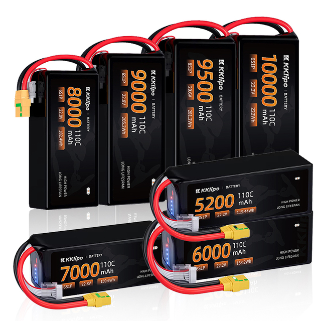 MSDS UN38.3 CE UL Certificate XT90 Lihv 6S Lipo Drone Battery, 22.8V 7500/8000/9000/10000/12000/16000/22000mAh FPV Drone Battery