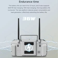 Télécommande Skydroid G20 en fibre de carbone avec processeur 6 nm, double bande 2,4 GHz/5,8 GHz, écran HD 7 pouces et transmission d'image 30 km