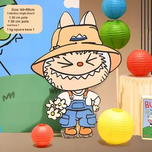 Décoration de fête pour anniversaire sur le thème des dessins animés pour garçons et filles, ballon pour un an, décoration de fête, plan de mise en page du panneau KT - Product Image 4