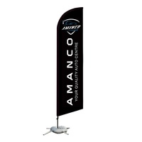 Drapeau de plage en polyester personnalisé double face pour le commerce extérieur transfrontalier, avec mât télescopique en alliage d'aluminium, vente en gros pour événements et entreprises