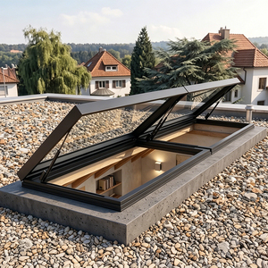 Fenêtre de toit automatique haut de gamme à ouverture automatique, double vitrage, cadre en aluminium, <span class=keywords><strong>trappe</strong></span> d'accès au <span class=keywords><strong>grenier</strong></span>, ventilation, isolation thermique - Product Image 1