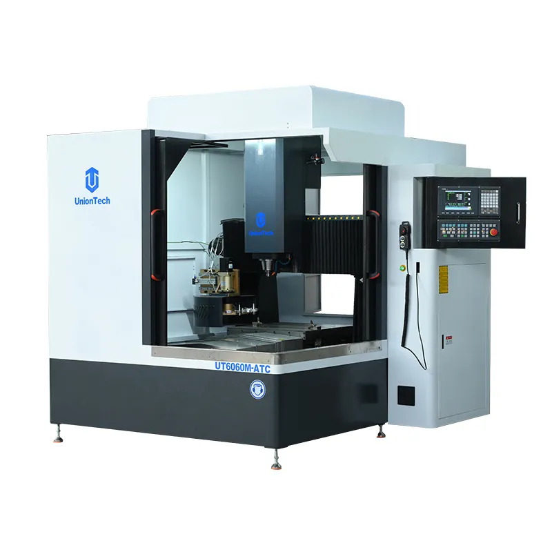 Máquina enrutadora CNC de fresado de metal de hierro fundido Cnc 6060 de 3 ejes para placa de aluminio de molde