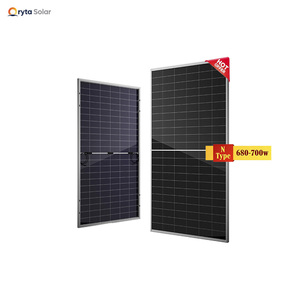 EU Stock 700W N-type Double-glass Mono Bifacial HJT High Efficiency Solar Panels for Home Use