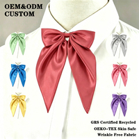 Nœud Papillon Long Rose, Violet et Doré Personnalisé en Polyester Recyclé Certifié GRS pour Femme – Fabricant de Nœuds Papillon