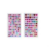 Autocollant en acrylique effet diamant Gemme, étoile colorée de luxe léger, pour visage d'enfant et sourcils de scène, vente chaude transfrontalière, commerce extérieur