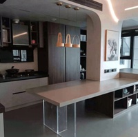Vente directe d'usine, armoires de cuisine modernes, designs luxueux, ensemble complet, armoires de cuisine européennes en bois et accessoires