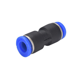 Unión Recta de PU <span class=keywords><strong>PUC</strong></span> 8-Equal Union-8mm, Conector Neumático de Plástico para Manguera Flexible, Conexión Rápida Completa - Product Image 1