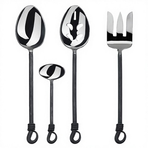 ชุดช้อนส้อมสแตนเลสสตีลตกแต่งอย่างหรูหรา ทนทาน เป็นมิตรต่อสิ่งแวดล้อม พร้อมเคลือบเงา - Product Image 3