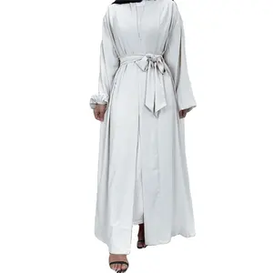 Solid Color Abaya Dubai Muslim Dresses Islamic Clothing Women Eid Daily Simple Modest Wear dress patterns daily wear stole