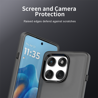 Coque de téléphone mate résistante aux chutes et aux rayures, avec boutons indépendants et protection de l'objectif surélevée pour Motorola G56/G86/Edge 60 Fusion/G35