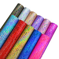 Cuir synthétique effet léopard laser en PU, couleur magique, gaufré, avec base en laine, effet miroir, pour bagagerie et mobilier, vente en gros usine