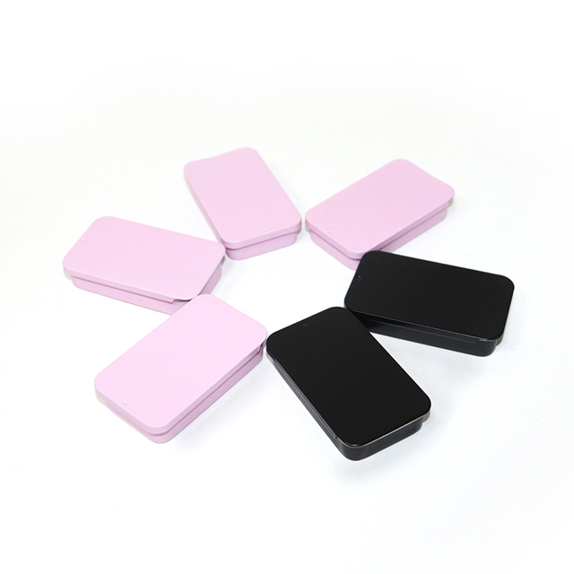 Stylish Matte Pink Slide Top Metal Tin Container Food Grade Packaging for Candy Mints Breath Freshener Pocket Size