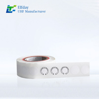 Muestra Gratuita de Etiqueta de Papel RFID UHF Redonda de 30 mm con Chip KU7, Inlay Seco Impermeable para Gestión de Inventario de Hoteles, Control de Acceso