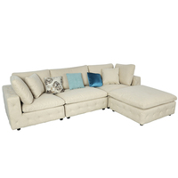 Canapé modulaire de style européen, tissu moderne, meubles de salon, en coupe