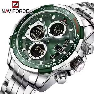 นาฬิกาควอตซ์ Naviforce 9197 NF9197 สีทองสำหรับผู้ชาย นาฬิกาสปอร์ตเรืองแสง ของแท้ ดิจิตอล กันน้ำ โครโนกราฟ - Product Image 2