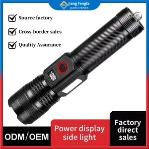 국경 간 야외용 IP65 방수 전술 손전등, 500m+ 빔 줌, 측면 조명, 창문 파괴기, 충전식, 350 루멘 - Product Image 4