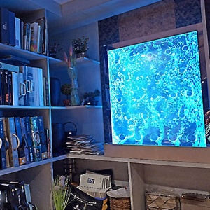 Restaurante Hotel bar Decoración LED luminoso acrílico burbuja pared cascada pared - Product Image 4